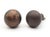 Rustic Pair of Rustic 1.25 In. Bronze Ball Shaped Drawer Cabinet Knobs For Sale - Image 3 of 4