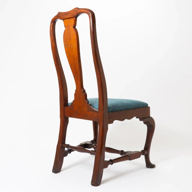 Early 18th Century Boston Queen Ann Mahogany Slip Seat Side Chair For Sale - Image 5 of 9