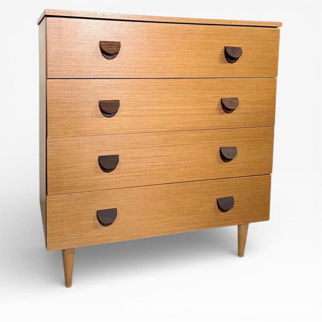 Wood Vintage Chest of Drawers in Teak For Sale - Image 7 of 7