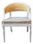 Swedish Gustavian Style Painted Tub Chair with Carved Campanula Friezes For Sale