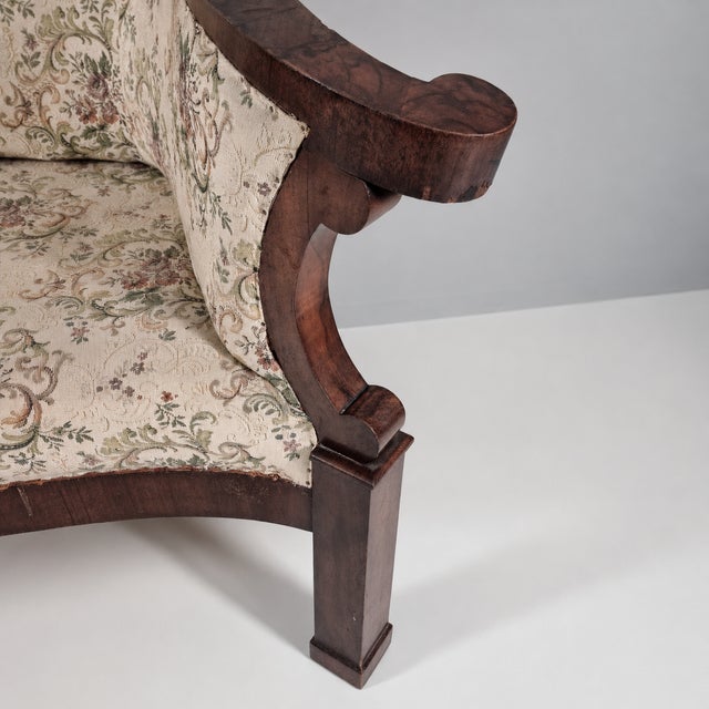 Biedermeier Walnut Veneer Sofa For Sale - Image 10 of 11