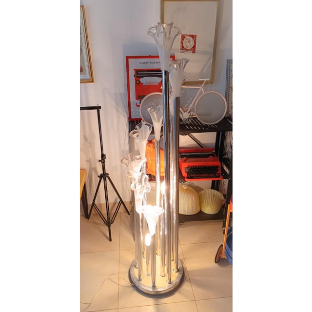 Series Cali Floor Lamp by Ettore Fantasia and Gino Poli for Sothis Murano, 1970s For Sale - Image 10 of 11