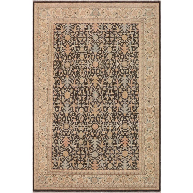 Boho Chic Charcoal/Green Wool Rug - 8'9'' X 11'11'' For Sale - Image 10 of 10
