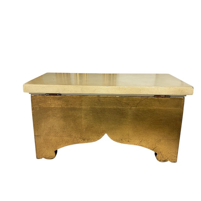 Vintage Large Carved Giltwood Florentine Style Decorative Box For Sale - Image 4 of 11