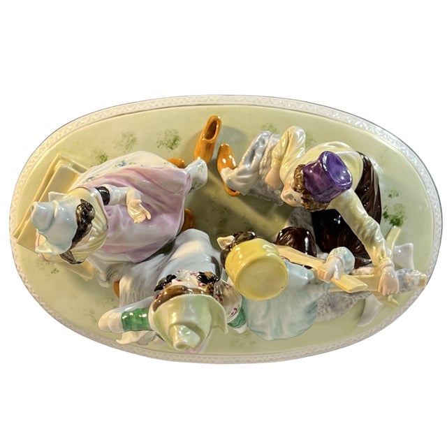 Antique German Four Children in Lively Conversation Porcelain Figurine For Sale - Image 11 of 18