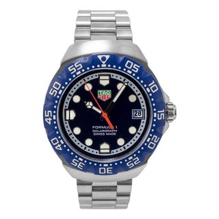 Tag Heuer Formula 1 38mm Wby1112 Steel Blue Bezel and Dial Quartz Watch For Sale