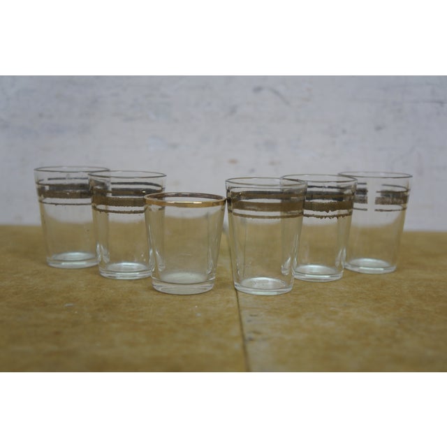Antique Tantalus Bar Liquor Decanter Set w/ 6 Shot Glasses & Locking Case 12" For Sale - Image 18 of 18