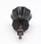 Vintage 1.375 In. Fluted Black Glass Cabinet Knob For Sale - Image 4 of 4