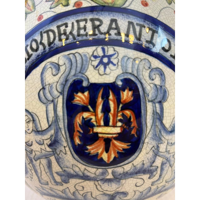 19th Century Italian Majolica Olive Oil Jar For Sale - Image 9 of 13
