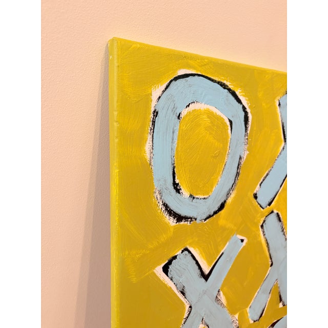 Bold, bright, playful and full of texture and dimension. X's and O's painting in acrylic on standard depth cannvas, 24 x...