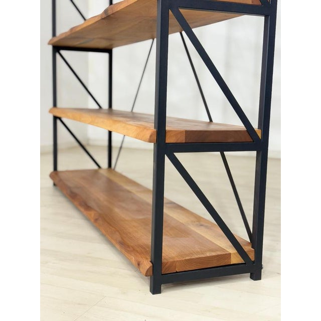 Wood Mid-Century Modern Walnut Bookcase For Sale - Image 7 of 10