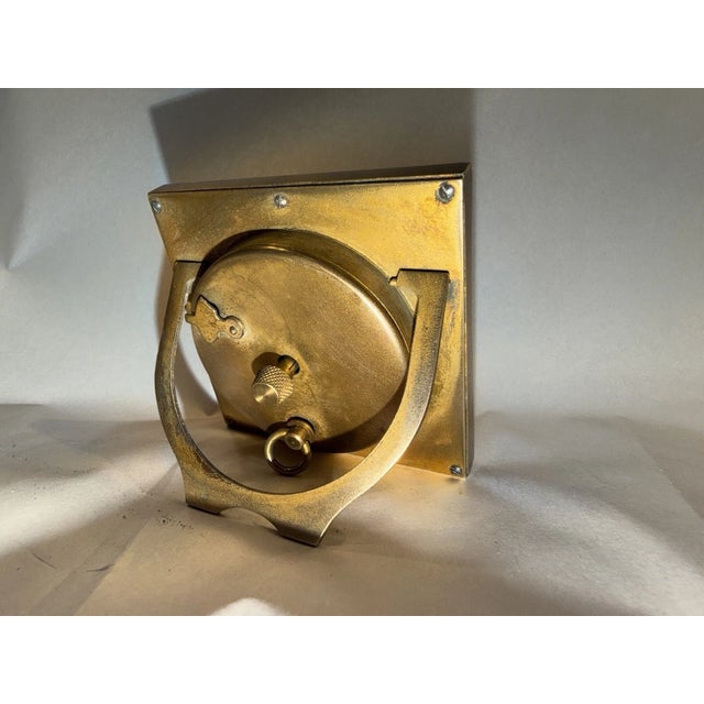 Antique Swiss Art Deco Travel or Desk Clock With Guilloché Enamel For Sale - Image 13 of 15