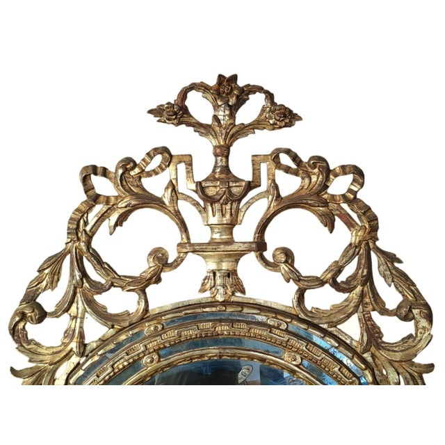 Antique Piedmont Carved Wooden Mirror, 1700s For Sale - Image 4 of 12
