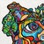 This is a one-of-a-kind original cubist painting by San Diego artist, Alexander Arshansky. Its dimensions are...