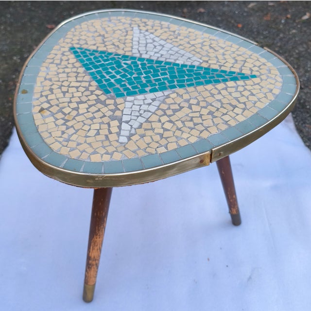 Mosaic Flower and Plant Stand, 1950s, in Good conditions. Designed 1950 to 1959