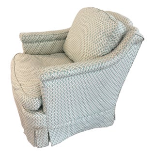 Vintage Club Chair With Feather Down Cushions For Sale