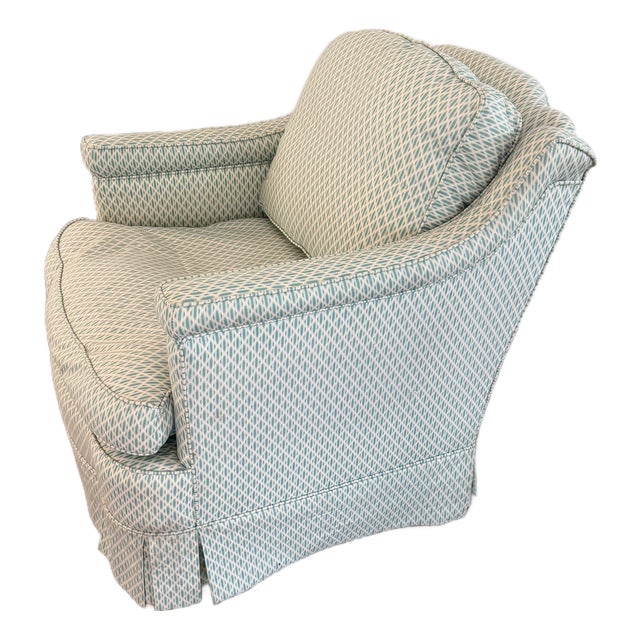 Vintage Club Chair With Feather Down Cushions For Sale