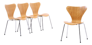 Series 7 Chairs by Arne Jacobsen for Fritz Hansen, Set of 4