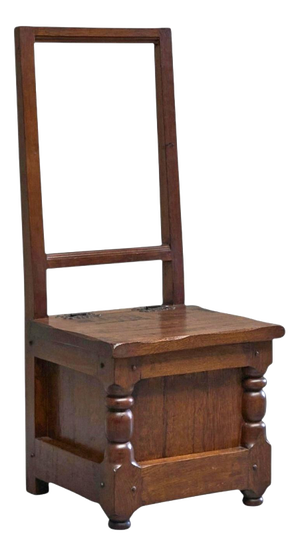 Vintage Medieval Revival Accent Chair in Oak, 1950s