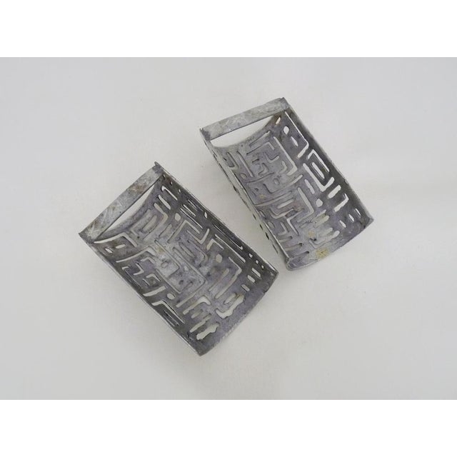 Vintage Aluminum Wall Lights, 1990s, Set of 2 For Sale - Image 6 of 7