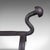 Black Pair of Antique Andirons, English, Wrought Iron, Fire Dog, Blacksmith, Victorian For Sale - Image 8 of 10
