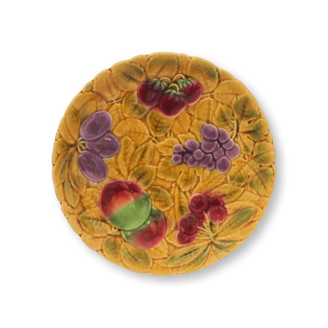 Early 20th-C. French Sarreguemines Majolica Fruit Serving Set For Sale In Los Angeles - Image 6 of 12