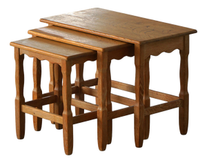 Mid-Century Modern Danish Nesting Tables in Oak, 1960s, Set of 3