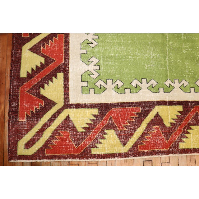 Zabihi Collection Eclectic Turkish Deco Zeki Muren Rug - 6'9" x 9'6" For Sale - Image 9 of 11