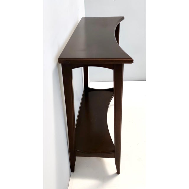 1980s Vintage Italian Ebonized Beech Console Table with Lower Shelf, 1980s For Sale - Image 5 of 9