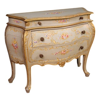 Venetian Lacquered and Gilded Dresser, 1950 For Sale