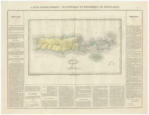 Buchon Map of Puerto Rico and Virgin Islands, 1825
