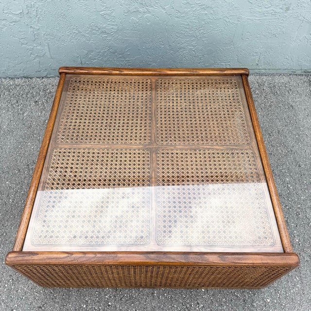 Vintage Boho Chic Cane and Oak Modular Sofa and Table Set by Desoto - 8 Pieces For Sale In West Palm - Image 6 of 12