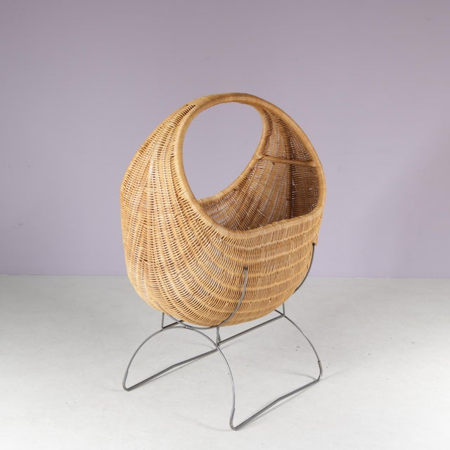 Wicker Baby Bed, Netherlands, 1960s For Sale - Image 14 of 14