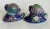 Metal Pair of Petite Asian Cloisonné Foo Dog Figurines For Sale - Image 7 of 11