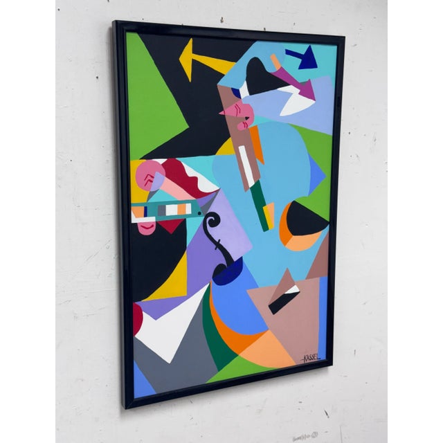 Abstract Jesse Kassel Framed Abstract Acrylic Painting For Sale - Image 3 of 12