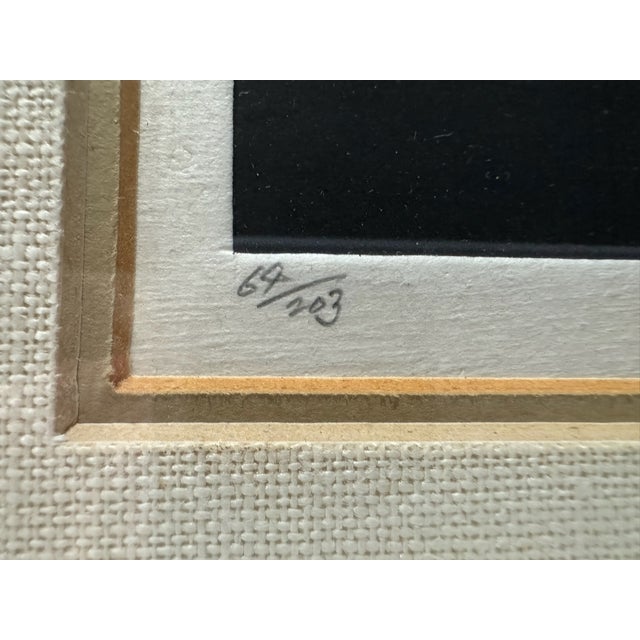 Japanese 1970s Haku Maki Signed Limited Edition Japanese Embossed Woodblock Print “Collection-2” For Sale - Image 3 of 8