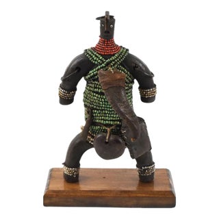 Early 20th Century Namchi Namji Beaded Fertility Doll Cameroon For Sale