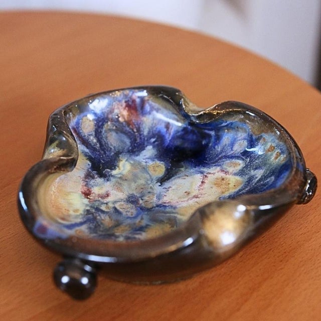1940s Flamed Glazed Stoneware Bowl by Roger Guérin, 1940s For Sale - Image 5 of 5