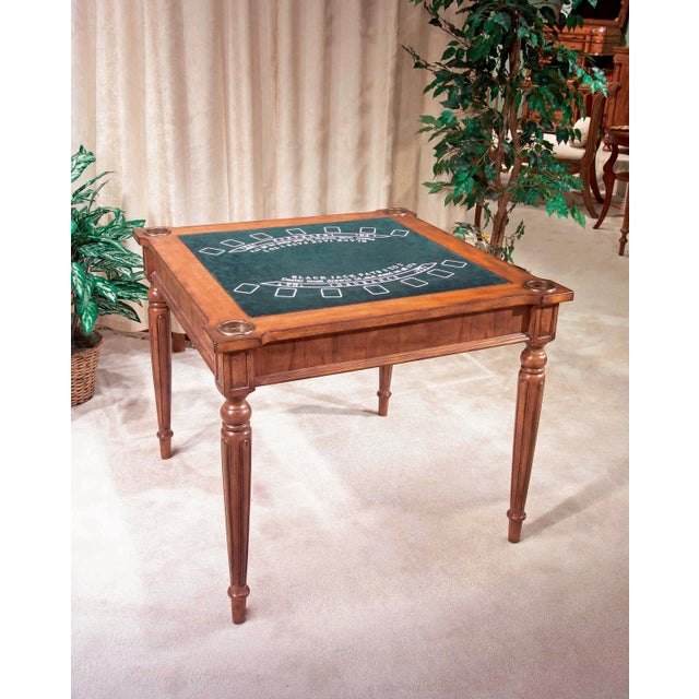 Vincent Multi-Game Card Table, Medium Brown For Sale In Chicago - Image 6 of 7