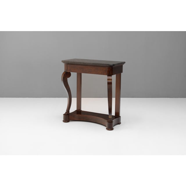 Mahogany Console Table with Marble Top, 1870 For Sale - Image 11 of 11