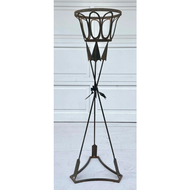 Early 20th Century French Empire Iron Arrow Jardinere Planter For Sale - Image 12 of 12
