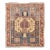 Antique Caucasian Karachopt Rug Large Rug in Blue, Salmon Teal and Soft Yellow 6'1 X 7'0 For Sale