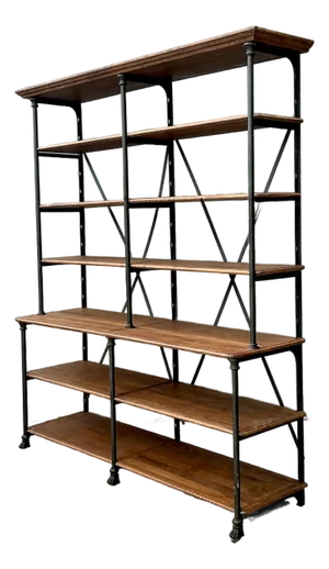 Vintage French Plank Wood Etagere