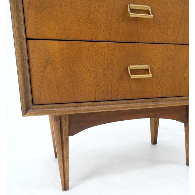 Mid-Century Modern Oiled Walnut Two Drawers End Tabled Nightstands - A Pair For Sale - Image 6 of 12