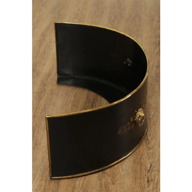 Traditional Early 20th Century Regency Style Toleware Fireplace Fender For Sale - Image 3 of 13