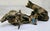 Vintage Toyo Japan Cast Bird Sculptures – Verdigris Pigeon Dove Pair, Heavy Decorative Figurines For Sale - Image 9 of 10