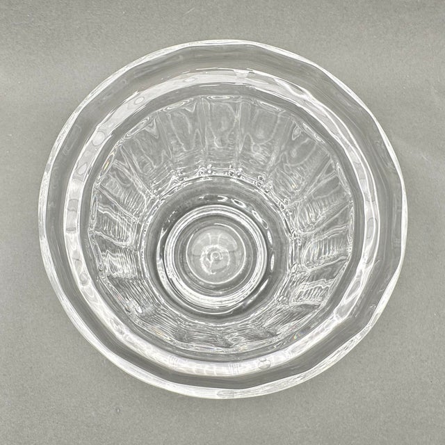 1990s Vintage Wedgwood Crystal "Brancaster" Large 8 Inch Hurricane Vase and Candle Holder For Sale - Image 5 of 7