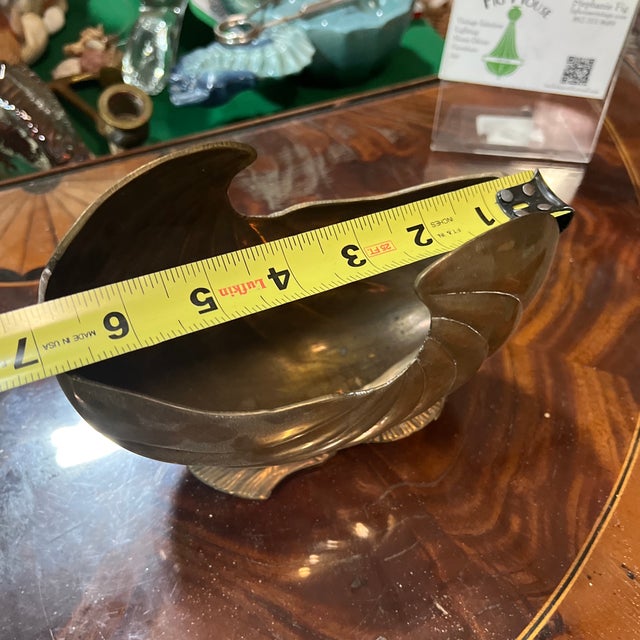 1970s Art Deco Nautilus Brass Shell Planter For Sale In Atlanta - Image 6 of 8