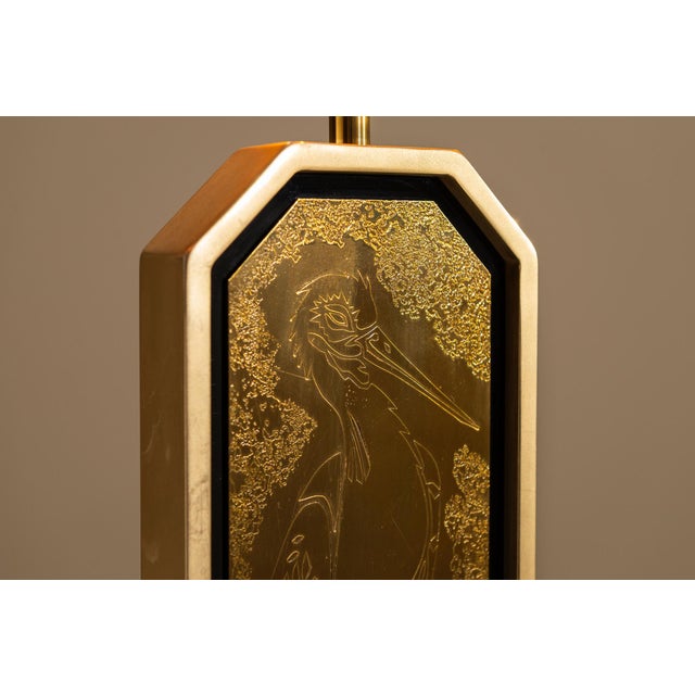 Limited Edition Table Lamps with 23 Karat Gold-Gilded Panels by Georges Mathias, 1980s, Set of 2 For Sale - Image 6 of 18