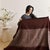 Handwoven Mink Brown Myrtle Drift Merino Throw For Sale In Detroit - Image 6 of 7